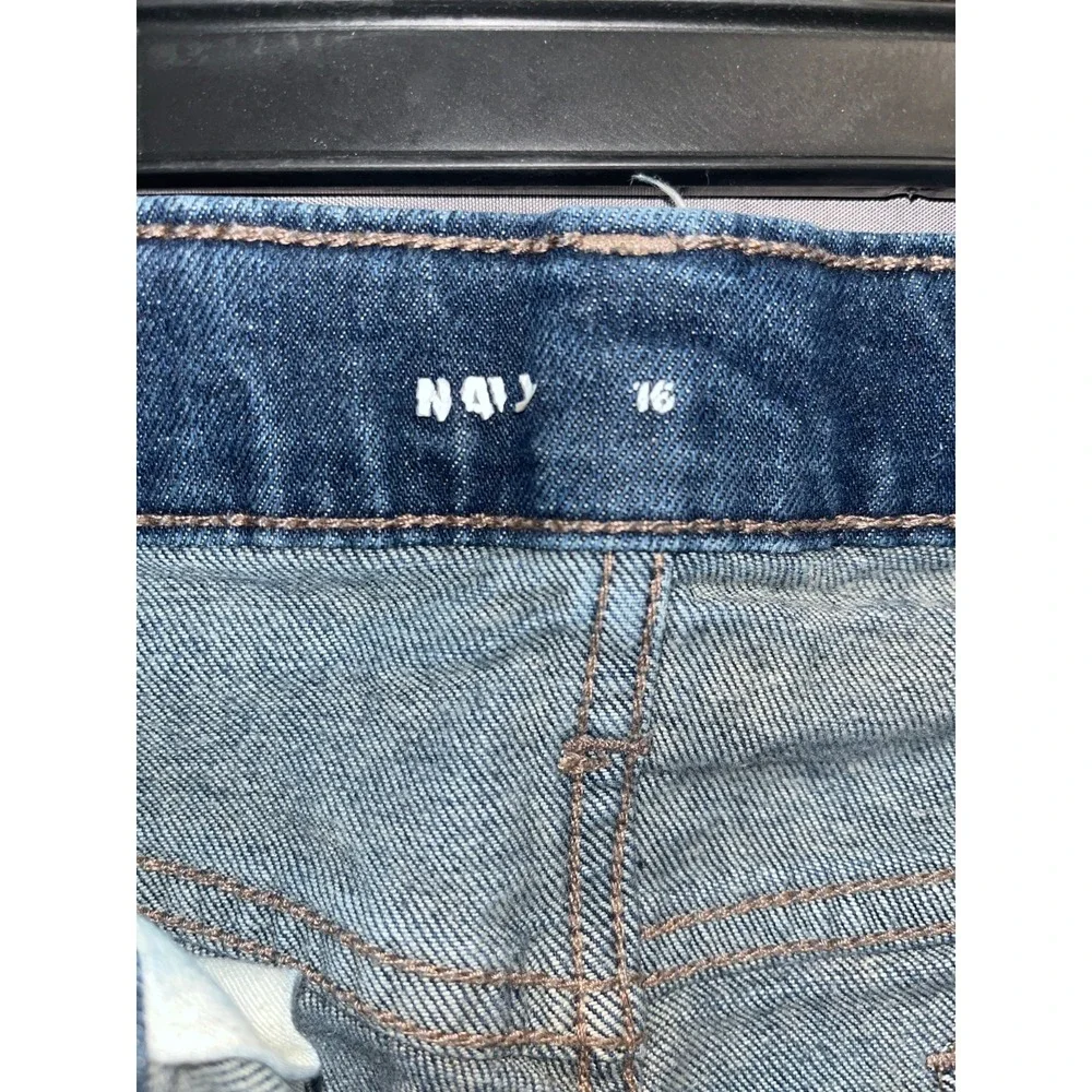 Old Navy Jeans Boys 16 Blue Denim Cotton Stretch Medium Wash Straight Leg Casual